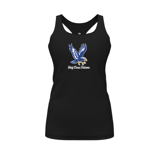 [FT0TRBBK-FYS-LOGO1] Decker Racerback Tank Top (Female Youth S, Black, Logo 1)
