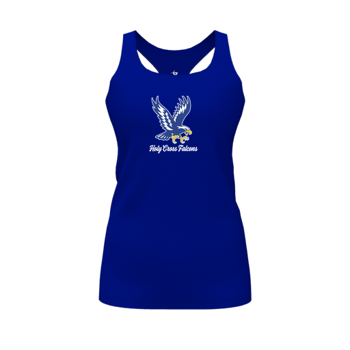 [CUS-DFW-RCBK-PER-RYL-FYS-LOGO1] Racerback Tank Top (Female Youth S, Royal, Logo 1)