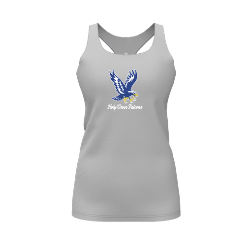 [CUS-DFW-RCBK-PER-GRY-FYS-LOGO1] Racerback Tank Top (Female Youth S, Gray, Logo 1)