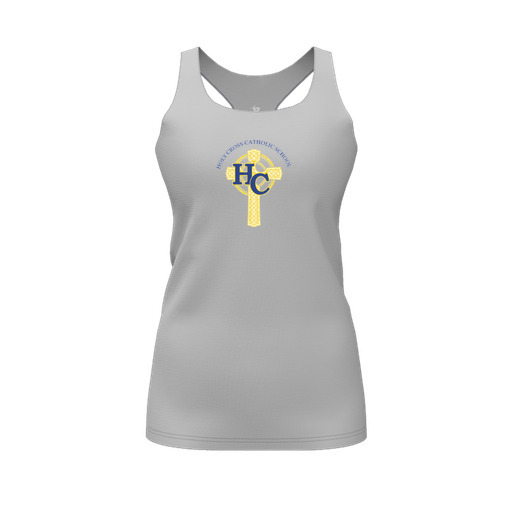 [FT0TRBGY-FYS-LOGO2] Decker Racerback Tank Top (Female Youth S, Gray, Logo 2)
