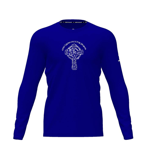 [CUS-DRIF-TEES-PER-CNK-LSL-RYL-YXS-LOGO2] Dri Fit Performance T-Shirt (Youth XS, Royal, Logo 2, Long Sleeve)