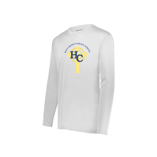 [222822.005.XS-LOGO2] Men's LS Smooth Sport Shirt (Adult XS, White, Logo 2)