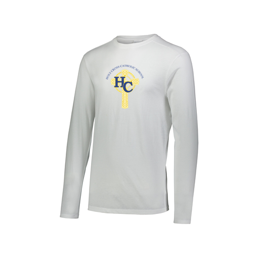 [3075.005.XS-LOGO2] Men's LS Ultra-blend T-Shirt (Adult XS, White, Logo 2)