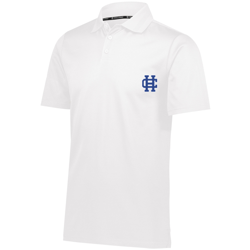 [222568.005.S-LOGO3] Men's Prism Polo (Adult S, White, Logo 3)