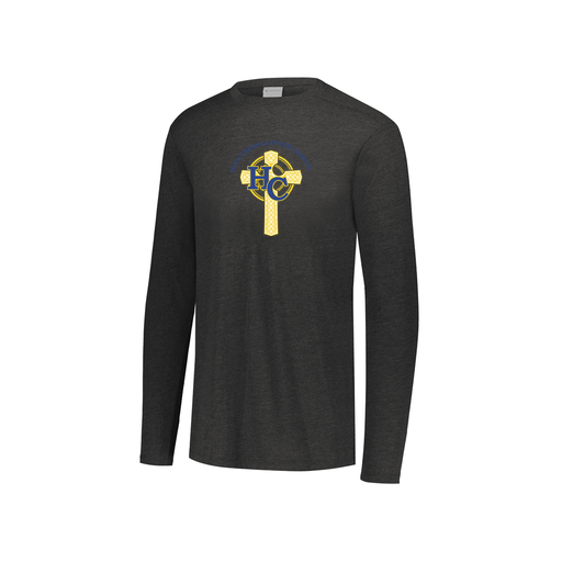 [3076.K94.S-LOGO2] Youth LS Ultra-blend T-Shirt (Youth S, Black, Logo 2)