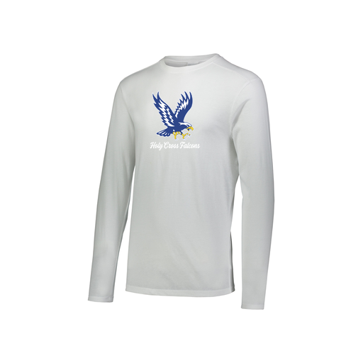 [3076.005.S-LOGO1] Youth LS Ultra-blend T-Shirt (Youth S, White, Logo 1)