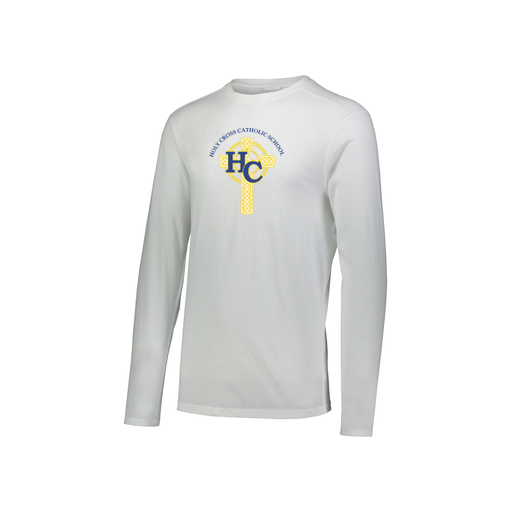 [3076.005.S-LOGO2] Youth LS Ultra-blend T-Shirt (Youth S, White, Logo 2)