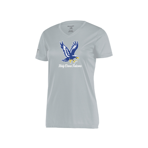 [222820.099.S-LOGO1] Ladies Movement Dri Fit Shirt (Female Adult S, Silver, Logo 1)