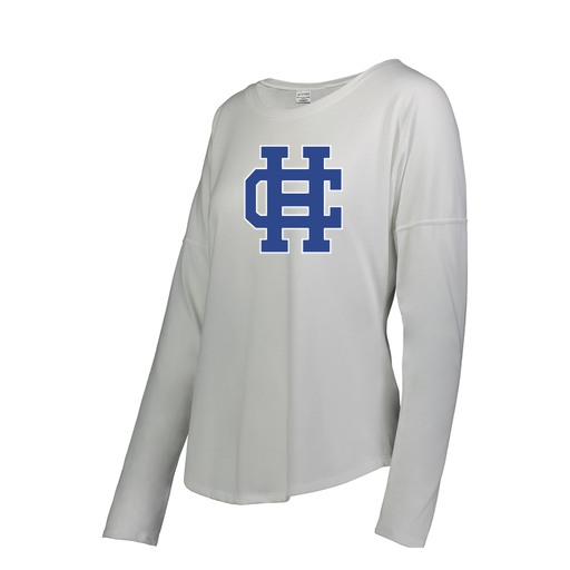 [3077.005.S-LOGO3] Ladies LS Ultra-blend T-Shirt (Female Adult S, White, Logo 3)